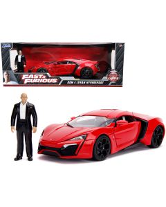 Jada Fast & Furious Lykan Hypersport Red 1/18 Diecast Car with Dom Figure