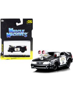 Muscle Machines 1993 Ford Mustang SVT Cobra CHP (California Highway Patrol) Black & White 1/64 Diecast