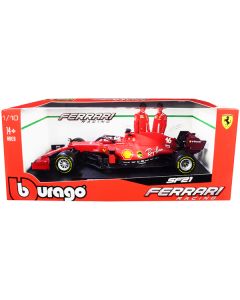 Bburago Ferrari SF21 #16 Charles Leclerc F1 Car 1/18 Diecast Model - Ferrari Racing Series