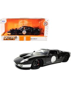 Jada 2005 Ford GT Black & Silver 1/24 Scale Diecast Model Car