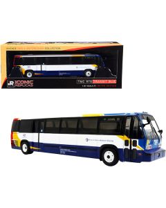 Iconic Replicas TMC RTS Transit Bus #99, Coach USA - Red & Tan, 1/87 Scale Diecast Model