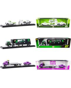 M2 Machines Auto Haulers "3 Sodas" Set of 3 - 1/64 Diecast Models - 56000-TW13