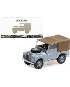 Minichamps 1949 Land Rover RHD Gray with Brown Canopy 1/18 Scale Diecast Model