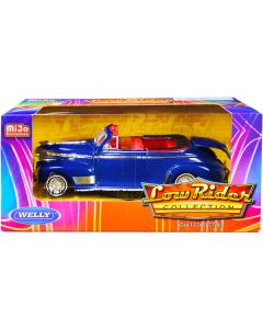 Welly 1941 Chevrolet Special Deluxe Convertible - Candy Blue Metallic, Red Interior - 1/24 Scale Diecast