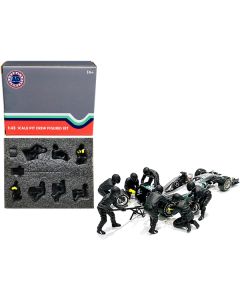 American Diorama F1 Pit Crew - Team Black Release II - 1/43 Scale Figurine Set (7 Piece)