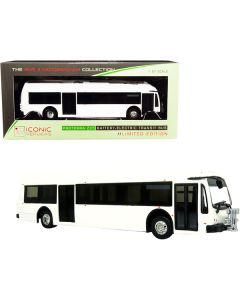 Iconic Replicas Proterra ZX5 Electric Bus - HO Scale (1/87) - Blank White Diecast