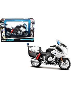 Maisto BMW R1200RT U.S. Police 1/18 Diecast Motorcycle Model - White