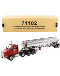 Diecast Masters Kenworth T880 & Heil Tanker Trailer - 1/50 Scale Red & Chrome