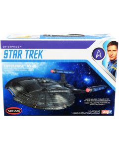 Polar Lights Enterprise NX-01 Starship Model Kit - 1/1000 Scale - Metallic Pewter - Snap Together
