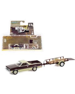 Greenlight 1984 Chevy El Camino Conquista & Utility Trailer - Hitch & Tow Series 24 - 1/64 Diecast
