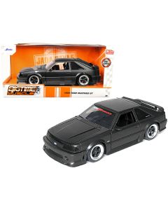 Jada 1989 Ford Mustang GT 5.0 - Matt Black Metallic - 1/24 Scale Diecast Model