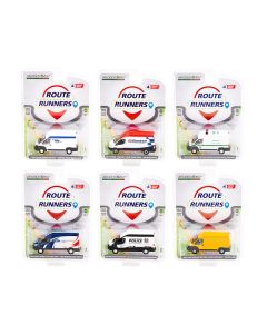 Greenlight Route Runners Series 4 Van Set (6-Piece) 1/64 Diecast - Assorted