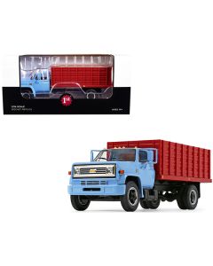 First Gear 1970s Chevrolet C65 Grain Truck - Baby Blue & Red, 1/34 Scale Diecast Model