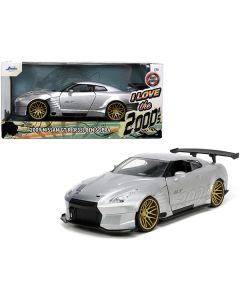 Jada 2009 Nissan GT-R (R35) Ben Sopra Silver 1/24 Diecast Model Car - 