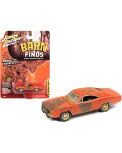Johnny Lightning 1969 Dodge Charger R/T "Barn Find" - Unrestored Orange Diecast (1/64 Scale)