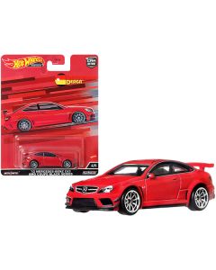 Hot Wheels 2012 Mercedes C63 AMG Coupe Black Series - Red Deutschland Design - 2.75 Inch Diecast