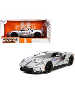 Jada 2017 Ford GT #17 Diecast Model - Silver Metallic, 1/24 Scale