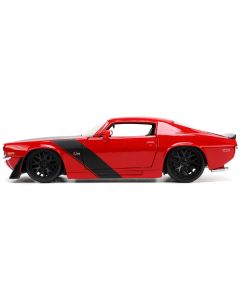 Jada 1971 Chevrolet Camaro Z/28 Red with Matte Black Stripes 1/24 Scale Diecast Model