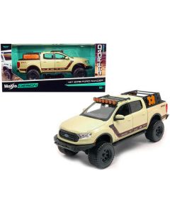 Maisto 2019 Ford Ranger Lariat FX4 "Off Road" Diecast Model - Sand Tan, 1/27 Scale