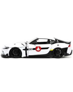 Jada 2020 Toyota Supra White & Roy Focker Figurine 1/24 Diecast Model