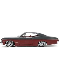 Jada 1967 Chevy Impala SS - Gray & Burgundy - 1/24 Scale Diecast