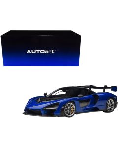Autoart McLaren Senna Trophy - Kyanos Blue & Black Carbon - 1/18 Scale Model