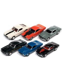 Johnny Lightning Collector's Tin Set - Release 3 (Set of 6) 1/64 Diecast Cars