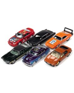 Johnny Lightning Pop Culture Set - 6 Car Collection - 1:64 Scale Diecast