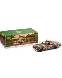 Greenlight 1978 Dodge Monaco "Hazzard County Sheriff" Brown Camouflage 1/18 Diecast Model Car