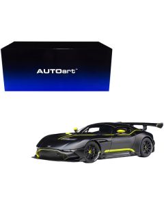 Autoart Aston Martin Vulcan - 1/18 Scale - Matte Black with Lime Green Stripes