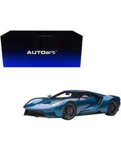 Autoart 2017 Ford GT Liquid Blue Metallic 1/12 Scale Model Car (MPN: 12107) - Composite Body, Functional Spoiler