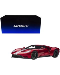Autoart 2017 Ford GT Liquid Red Metallic with Silver Stripes 1/12 Scale Model Car (MPN: 12106)