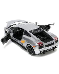 Jada Hyper-Spec Lamborghini Gallardo Superleggera - 1/24 Scale Diecast (Silver/Yellow)