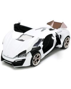 Jada Lykan Hypersport 1/24 Diecast Model Car - White with Bronze Spoiler