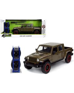 Jada 2020 Jeep Gladiator Rubicon - Dark Green Metallic 1/24 Diecast with Extra Wheels