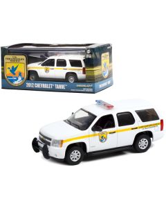 Greenlight 2012 Chevy Tahoe U.S. Fish & Wildlife Service 1/43 Diecast Model - White with Yellow Stripes