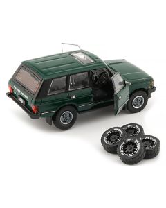 BM Creations Land Rover Range Rover Classic LSE RHD Green 1/64 Diecast Model with Sunroof & Extra Wheels