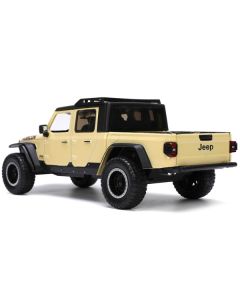 Jada 2020 Jeep Gladiator Rubicon Cream 1/24 Diecast Truck with Roof Rack & Extra Wheels