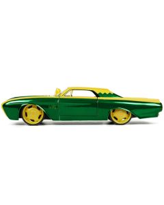 Jada 1963 Ford Thunderbird - Green & Yellow Metallic 'Loki' Marvel Series 1/24 Diecast Model Car + Loki Figure