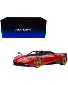Autoart Pagani Huayra Roadster: Rosso Monza Red & Carbon (1/18 Scale) - Includes Luggage Set!