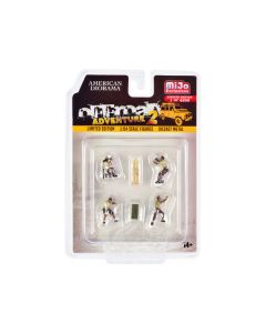 American Diorama Off-Road Adventure 2 Diecast Set - 6 Piece Figurine Set - 1/64 Scale - Limited Edition