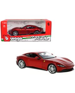 Bburago Ferrari Roma Red Metallic 1/24 Diecast Model Car - Race & Play Series