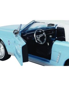 Motormax 1964 1/2 Ford Mustang - Light Blue with White Top, James Bond 007 'Thunderball' (1965) - 1/24 Scale Diecast Model
