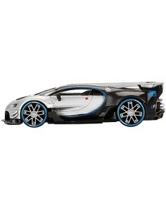 Mini GT Bugatti Vision Gran Turismo - Silver Metallic & Carbon - 1/64 Scale Diecast - Limited Edition (9600 Worldwide)