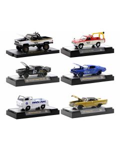 M2 Machines Auto Meets Release 64: Set of 6 Diecast Cars with Display Cases (1/64 Scale)