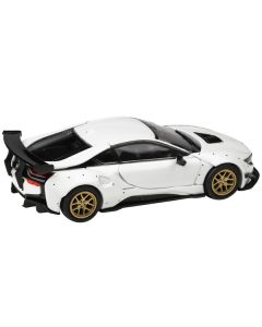 Paragon BMW i8 Liberty Walk - White with Gold Wheels 1/64 Diecast Model