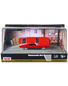 Motormax 1971 Ford Mustang Mach 1 - James Bond 007 'Diamonds are Forever' Movie Car - 1/64 Scale Diecast