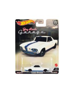 Hot Wheels 1966 Chevrolet Corvair Yenko Stinger - Jay Leno's Garage - White with Blue Stripes - 2.75 Inch Diecast Model
