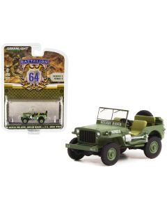 Greenlight 1942 Willys MB Jeep - U.S. Army WWII 'Rough Rider' Battalion 64 - 1/64 Diecast