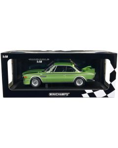 Minichamps 1973 BMW 3.0 CSL - Green Metallic, Black Stripes - 1/18 Diecast Model (Limited Edition)